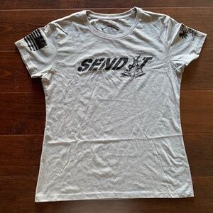 GRUNT STYLE Women's "Send It" Graphic Short Sleeve Shirt Size XXL